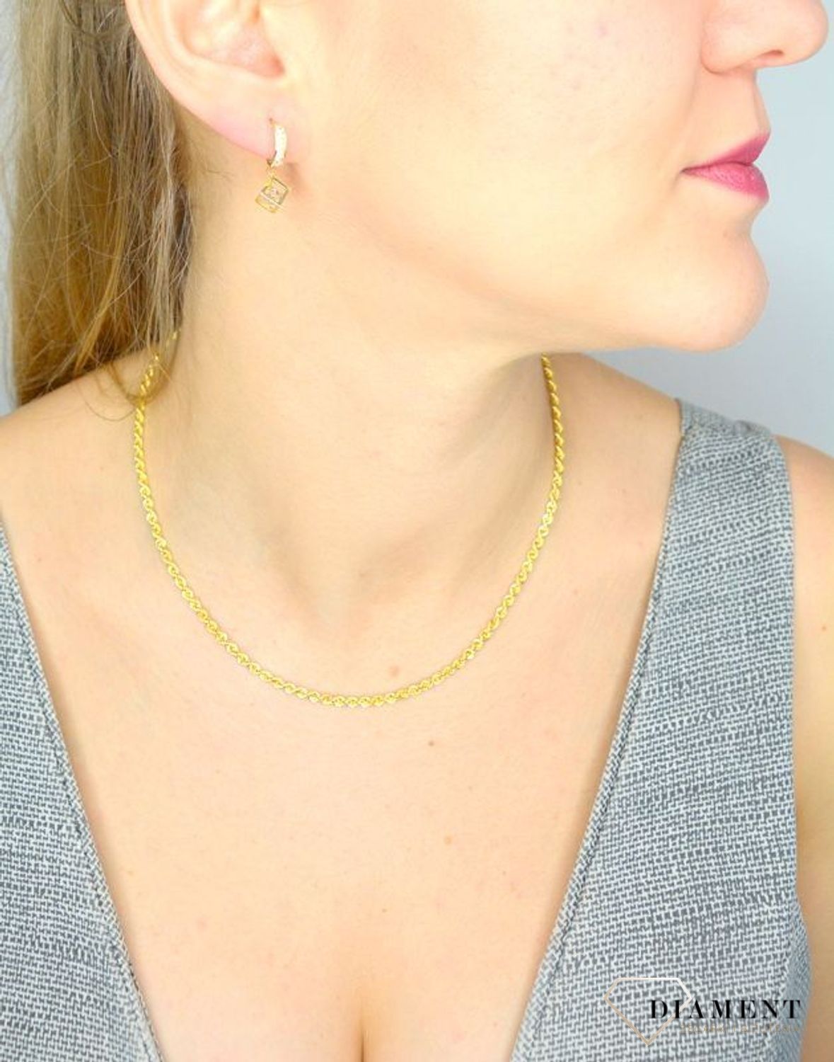 Złote kolczyki 585 wiszące kosteczki DIA-KLC-1418-585.jpg