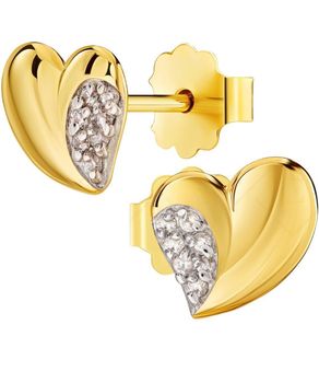 Złote kolczyki serca z cyrkoniami 333 – eleganckie sztyfty z żółtego złota.jpg