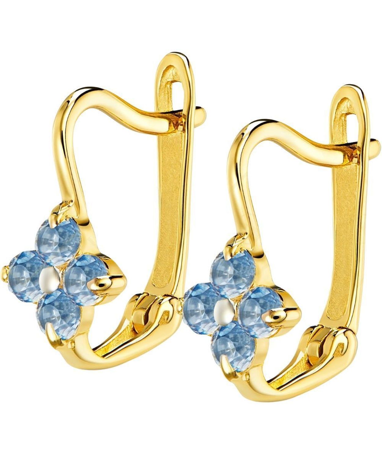 Złote kolczyki kwiatuszki z błękitnymi cyrkoniami 333 – subtelna elegancja kwiat.jpg