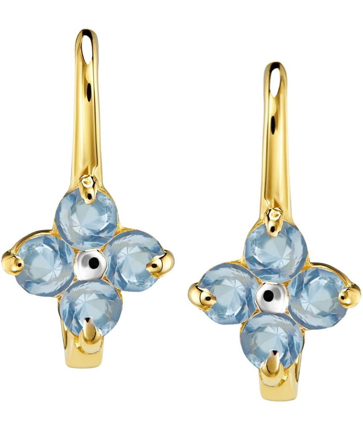 Złote kolczyki kwiatuszki z błękitnymi cyrkoniami 333 – subtelna elegancja kwiat.jpg