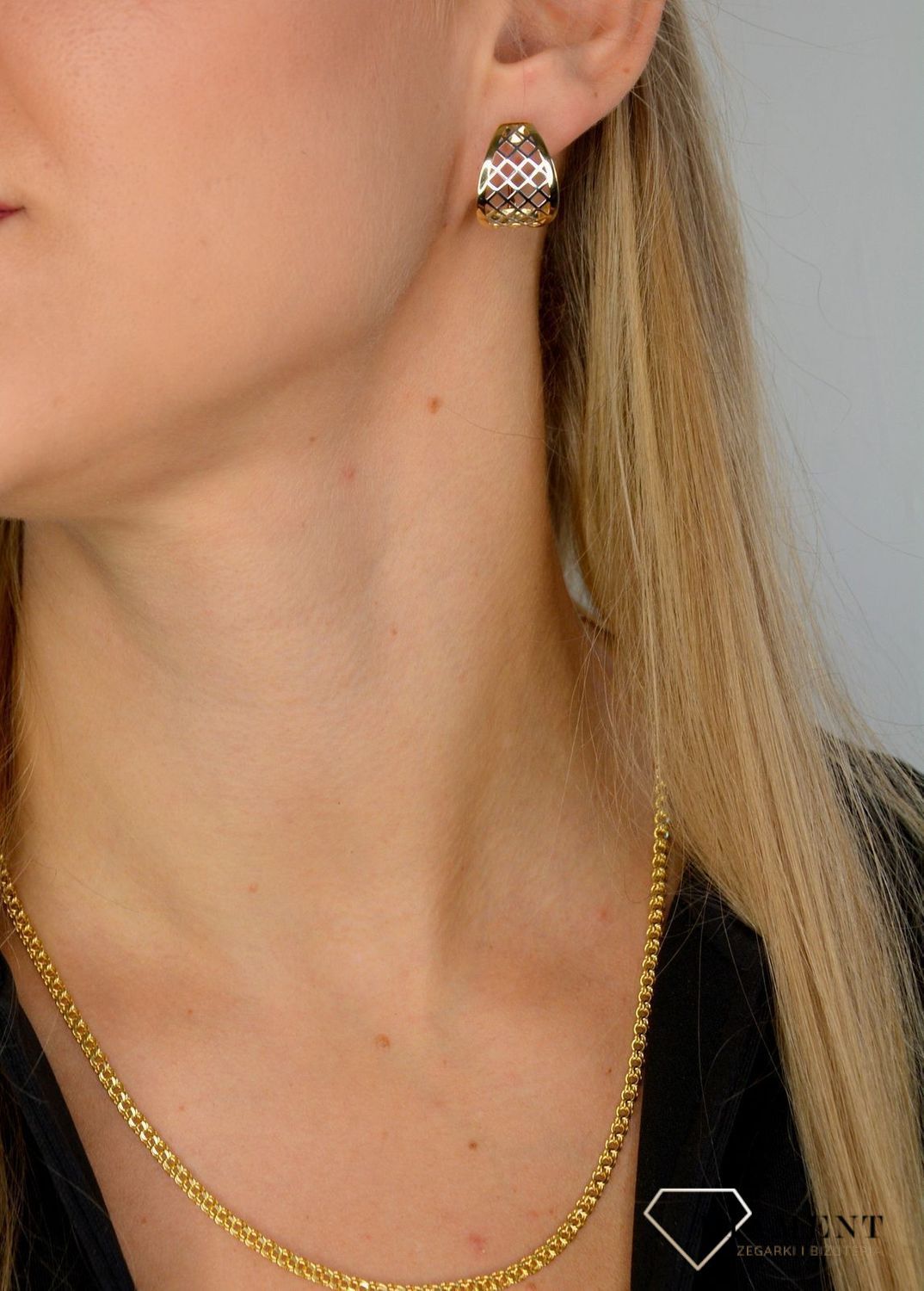 Złote kolczyki ażurowe 585 z angielskim zapięciem DIA-KLC-1422-585.jpg