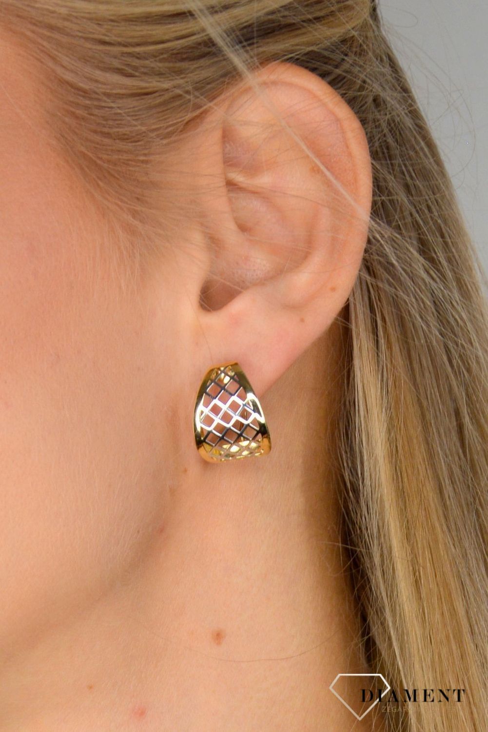 Złote kolczyki ażurowe 585 z angielskim zapięciem DIA-KLC-1422-585.jpg