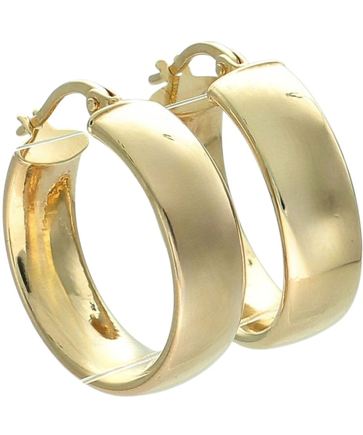 Złote kolczyki szerokie koła 375 – gładkie, szarnir, eleganckie.jpg