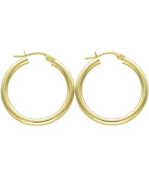 Złote kolczyki koła 375 – gładkie, szarnir, klasyczne.jpg