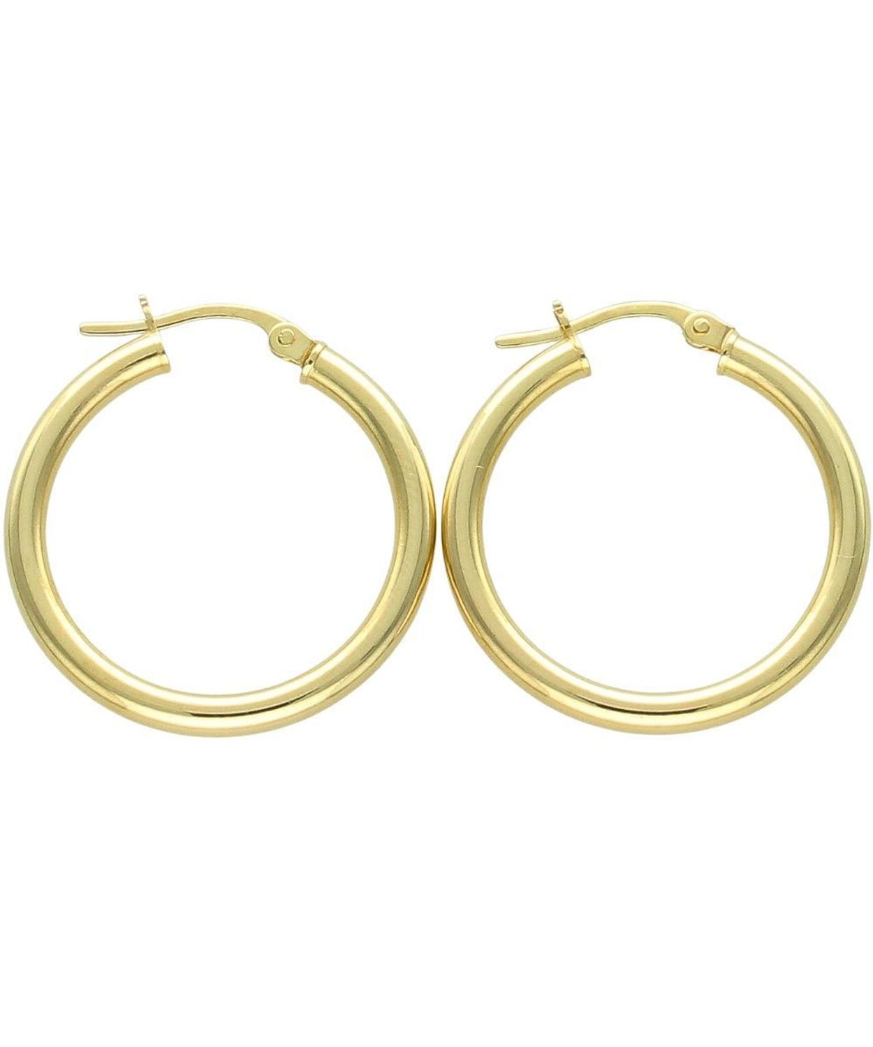 Złote kolczyki koła 375 – gładkie, szarnir, klasyczne.jpg