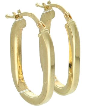 Złote kolczyki owalne koła 375 – eleganckie kółka o gładkiej powierzchni.jpg