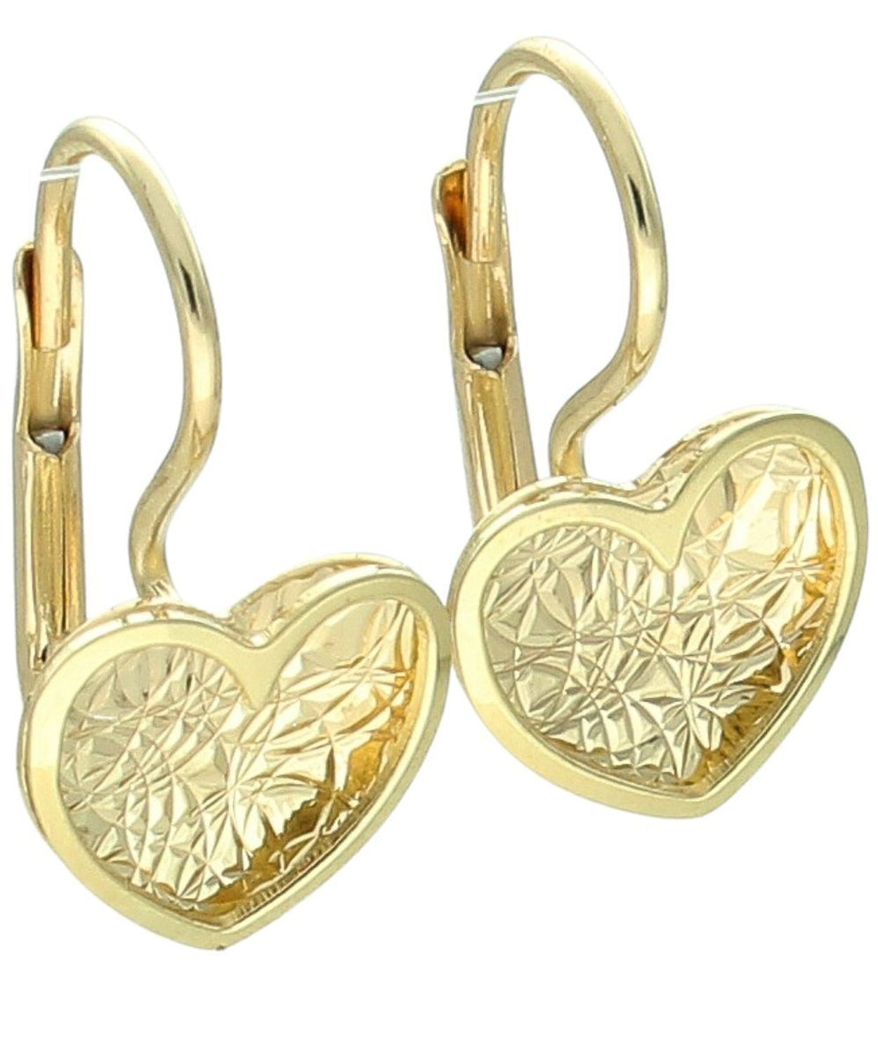 Złote kolczyki wiszące serca 375 – grawerowane, bigiel angielski.jpg
