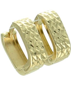 Złote kolczyki fasetowane kółka 375 – zdobione, elegancki połysk.jpg