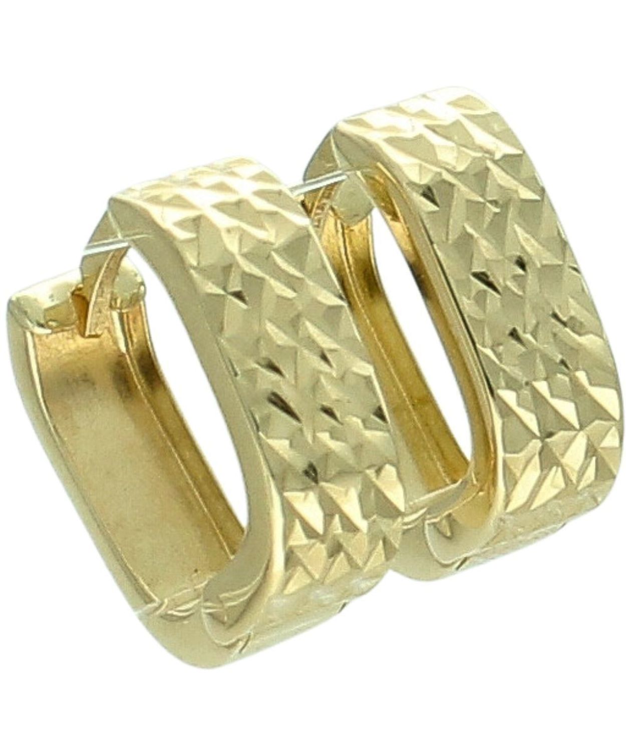 Złote kolczyki fasetowane kółka 375 – zdobione, elegancki połysk.jpg