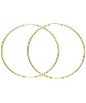 Złote kolczyki duże koła 375 – gładkie, szarnir, eleganckie.jpg