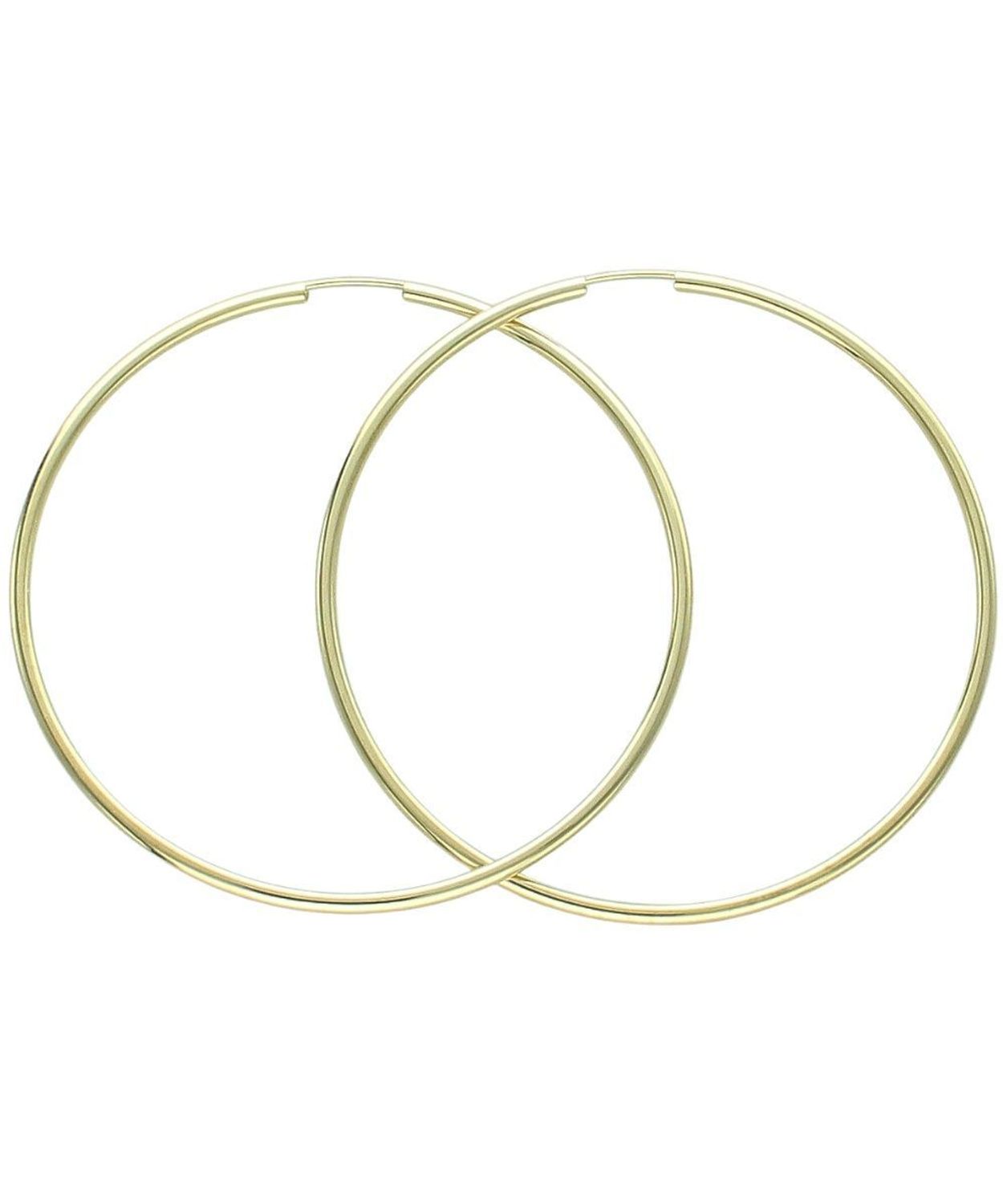 Złote kolczyki duże koła 375 – gładkie, szarnir, eleganckie.jpg