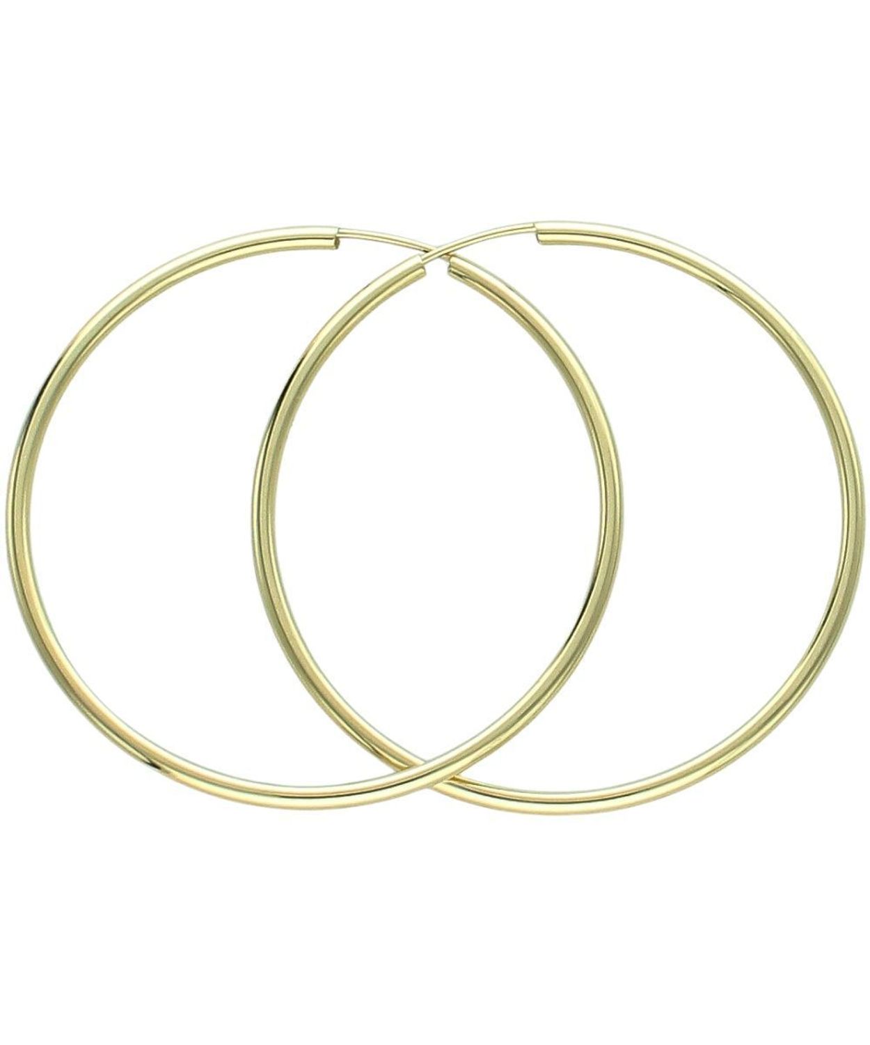 Złote kolczyki koła 375 – gładkie, 4 cm, szarnir.jpg