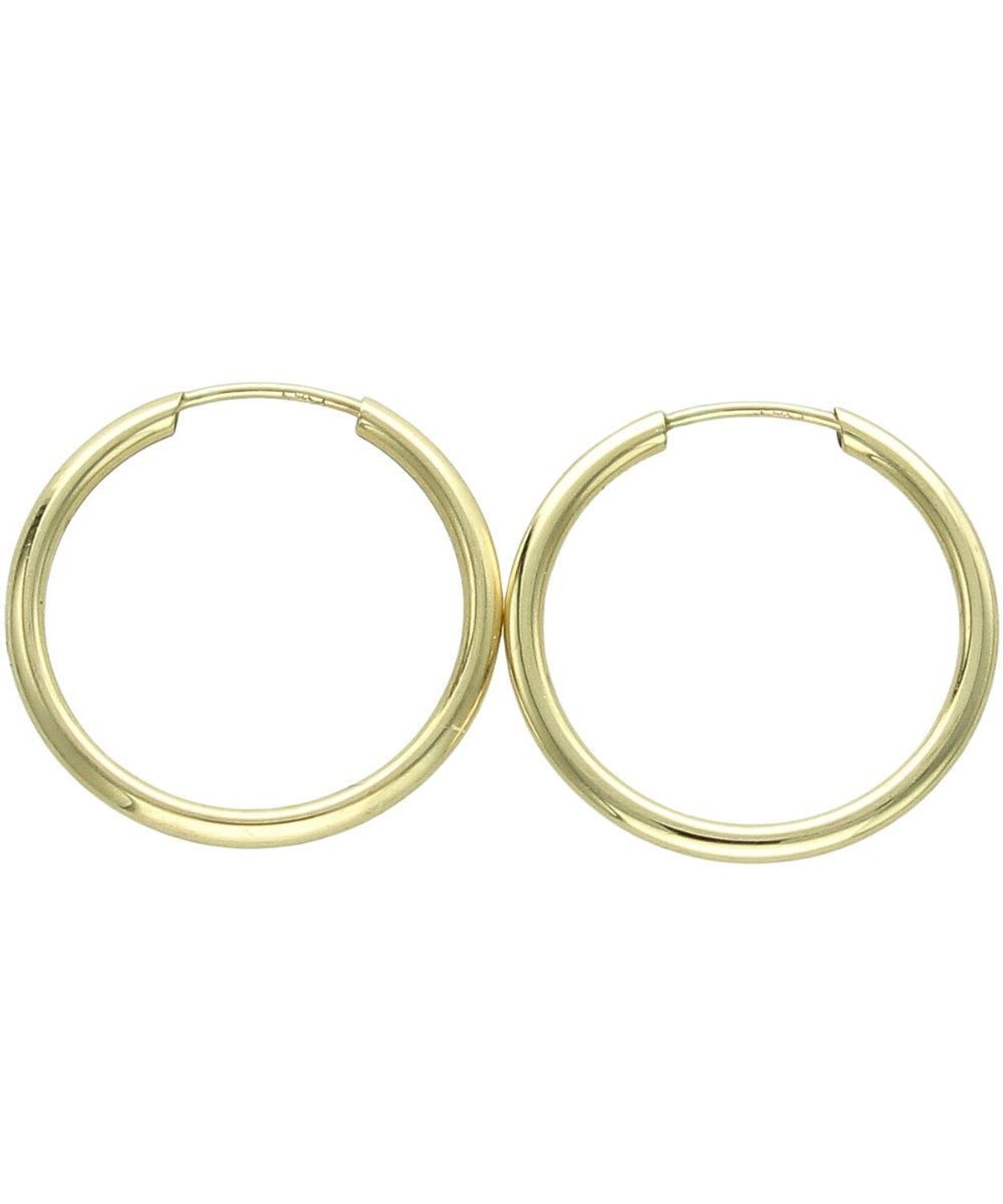 Złote kolczyki kółka 375 – gładkie, klasyczne, lekkie.jpg