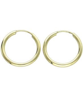 Złote kolczyki małe kółka 375 – gładkie, lekkie, klasyczne.jpg