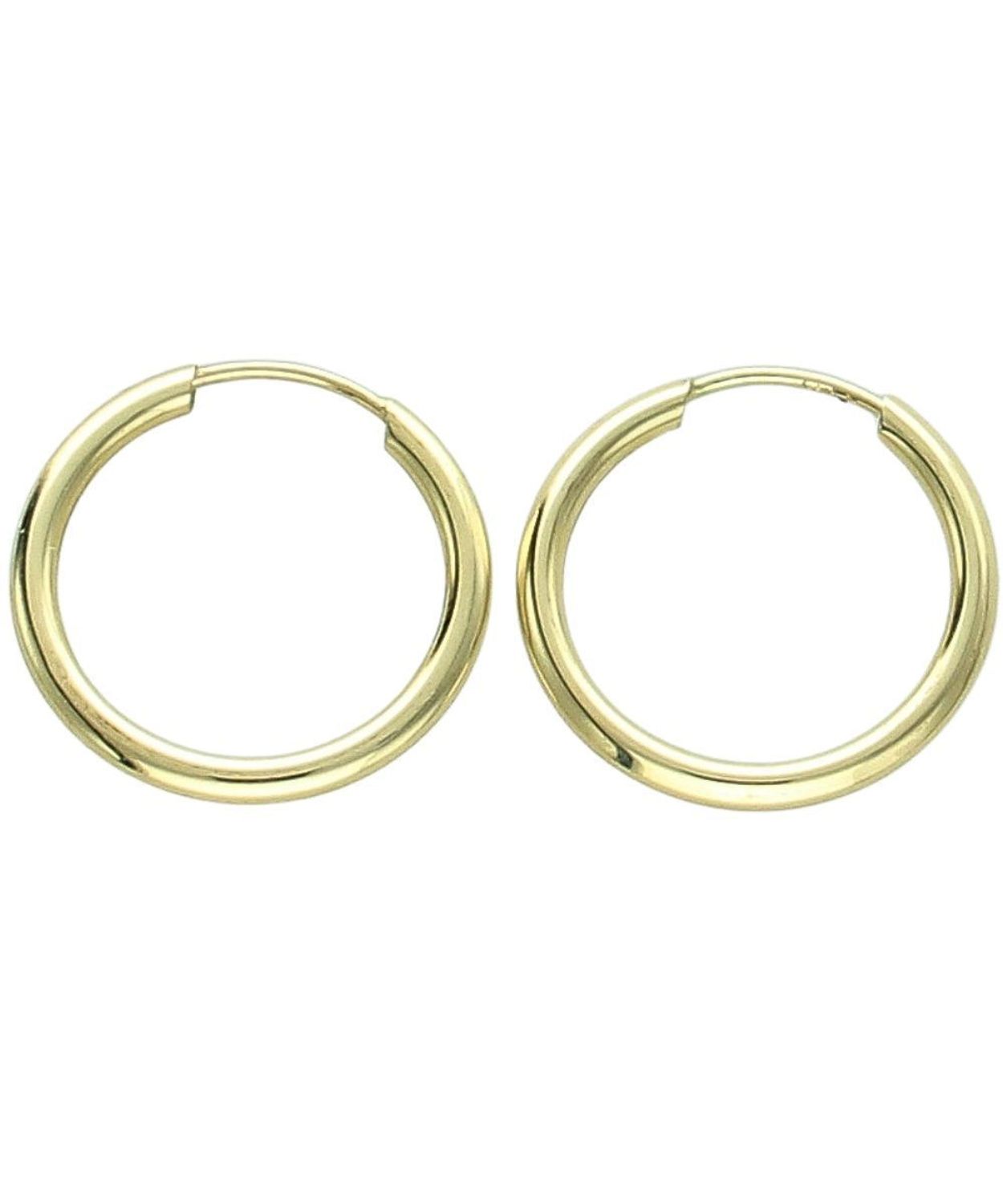 Złote kolczyki małe kółka 375 – gładkie, lekkie, klasyczne.jpg
