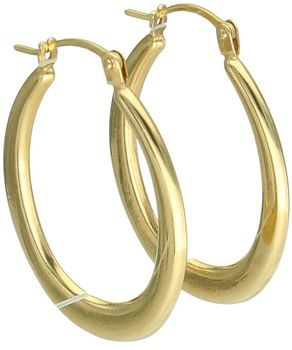 Złote kolczyki koła 375 – klasyczne owalne kolczyki damskie 2,6 cm zatrzask Au.jpg