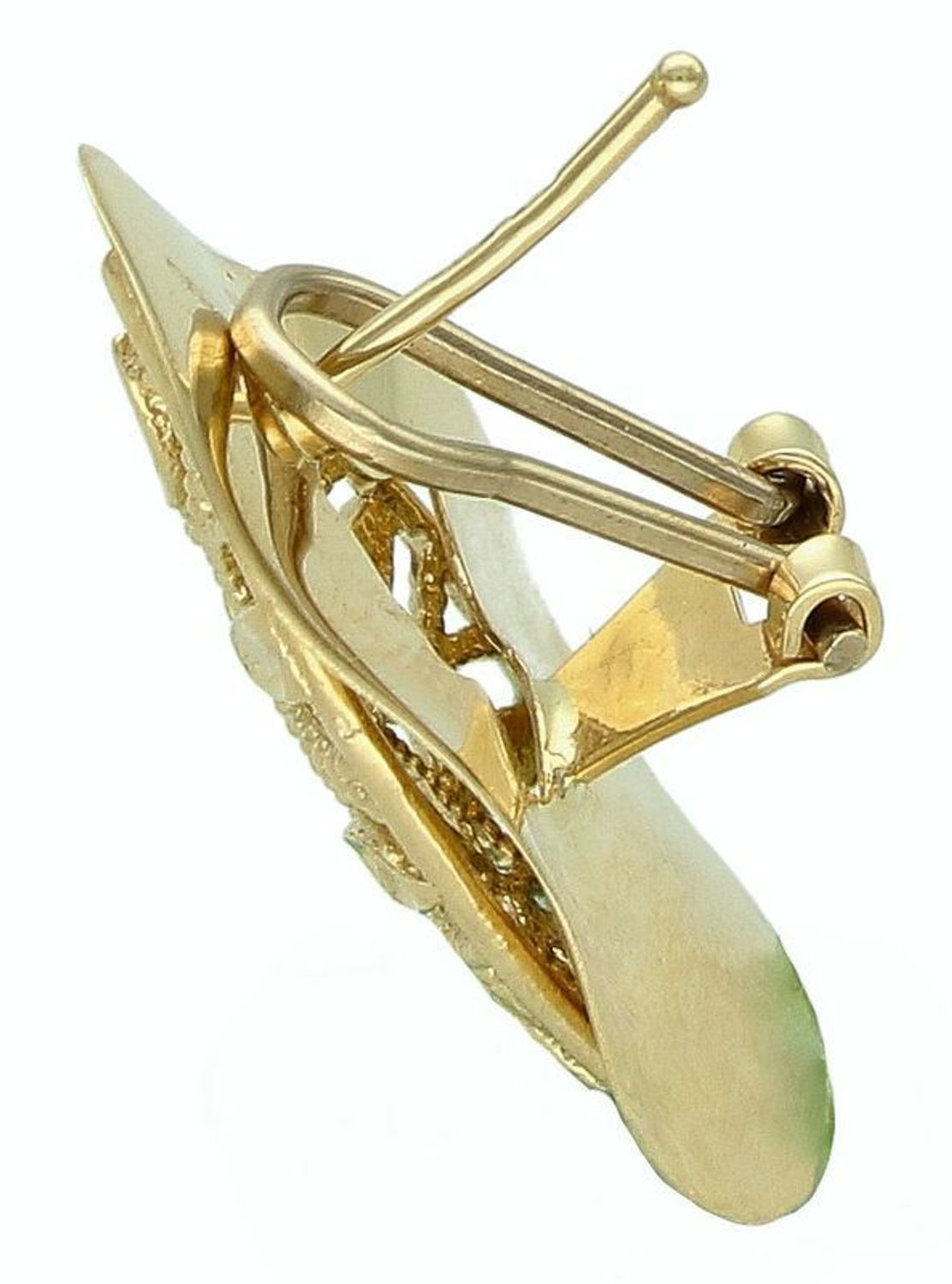 Złote kolczyki 585 ażurowe klipsy DIA-KLC-1428-585.jpg