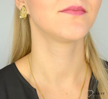 Złote kolczyki 585 ażurowe klipsy DIA-KLC-1428-585 to duże złote kolczyki blaszki 💎 Kolczyki wiszące wykonane z najwyższej jakości 14-karatowego żółtego złota (2).JPG