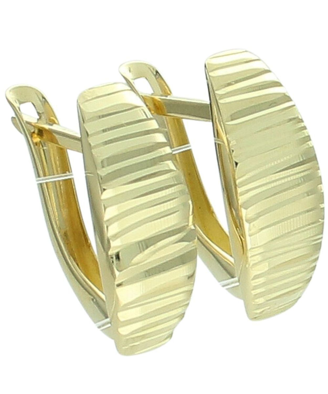 Kolczyki złote łezki zdobione żłobieniem.jpg