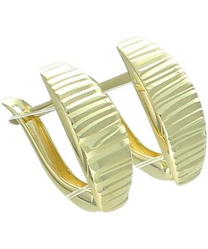 Kolczyki złote łezki zdobione żłobieniem Au.jpg