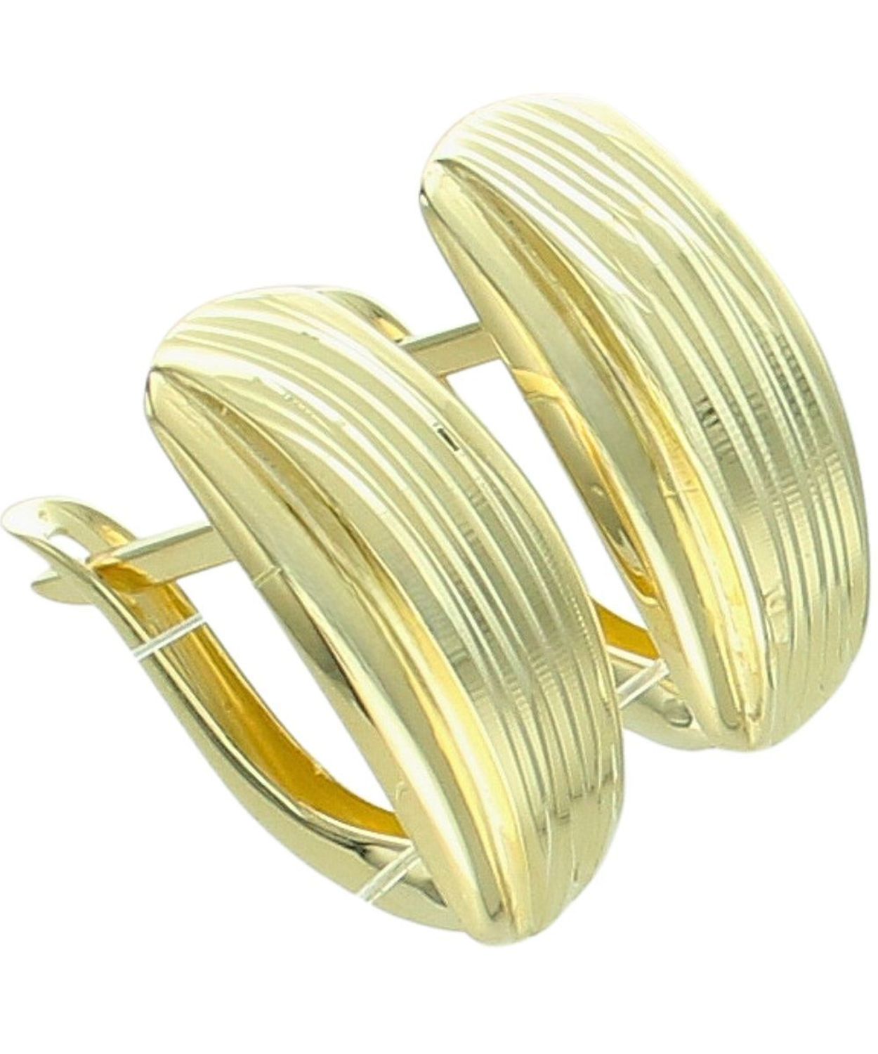 Kolczyki złote 375 łezki zdobione żłobieniem.jpg