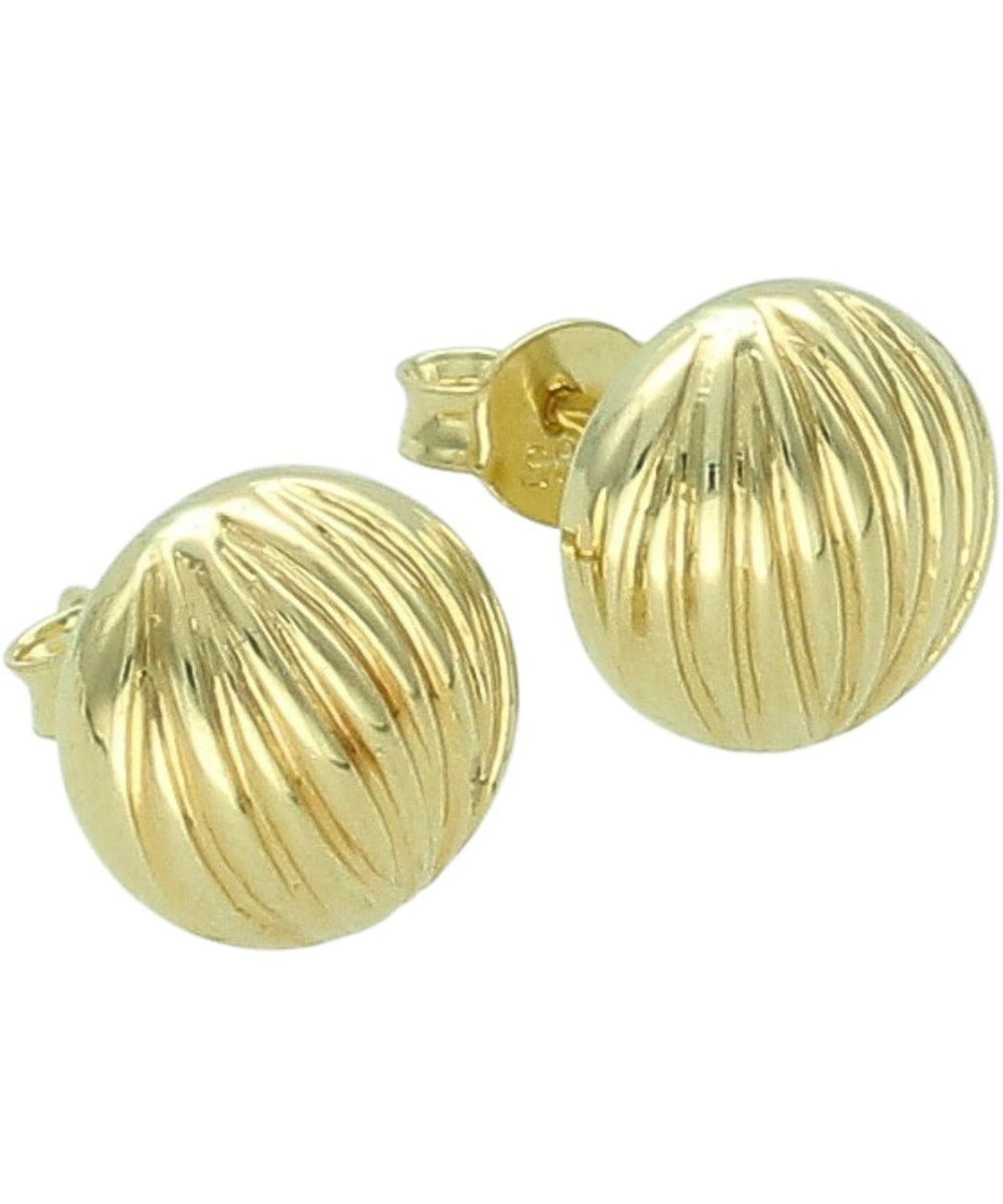 Kolczyki złote półkule diamentowane próby 585 na sztyft DIA-KLC-14302-585 Au.jpg