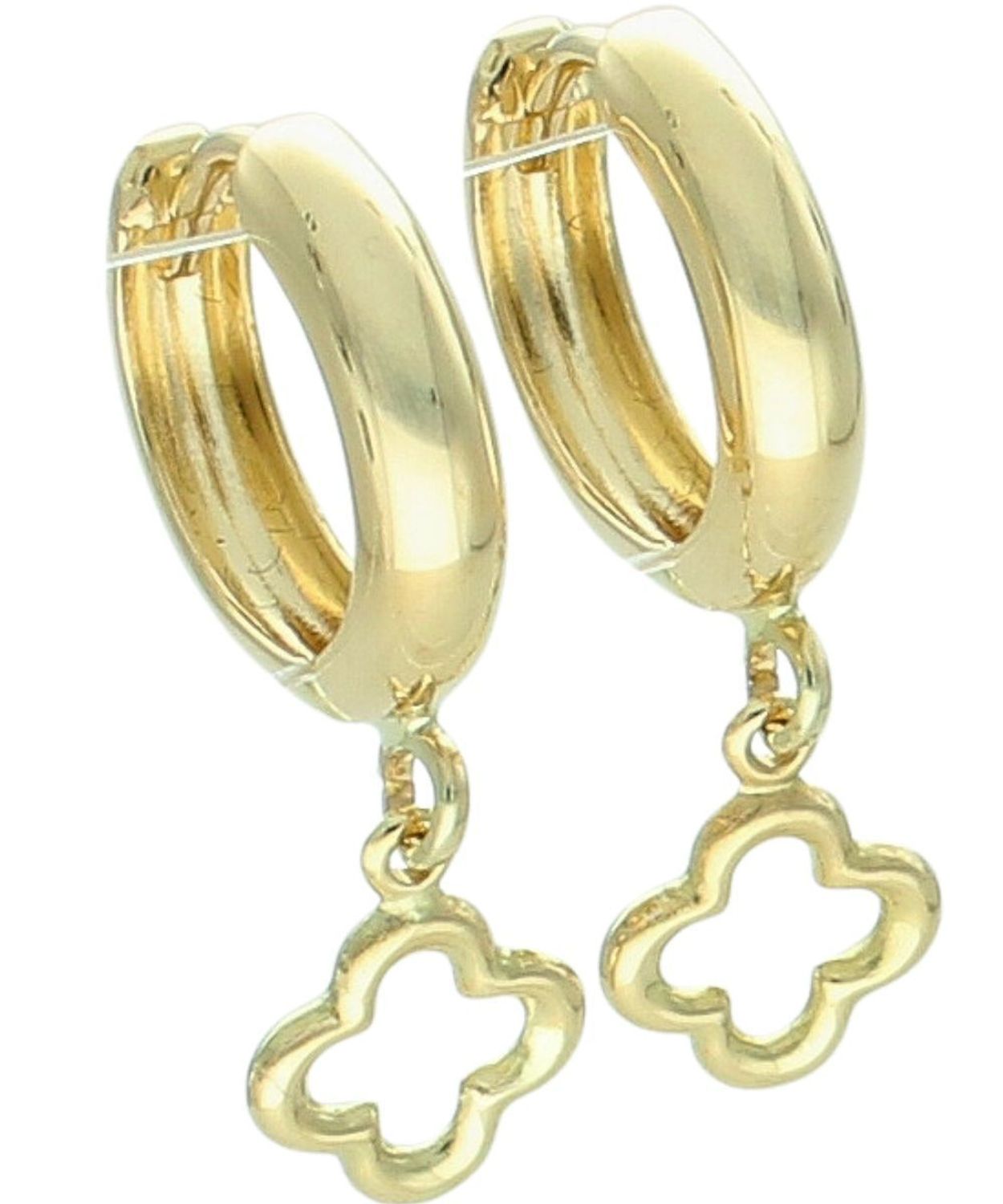 Kolczyki koła z wiszącą koniczynką pr. 585.jpg