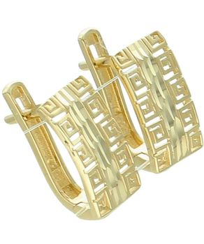 Kolczyki złote próby 585 z motywem drogi greckiej DIA-KLC-14335-585.jpg