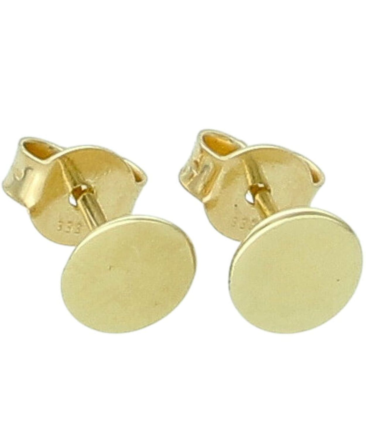 Kolczyki złote wkrętki płaskie kółka 333.jpg