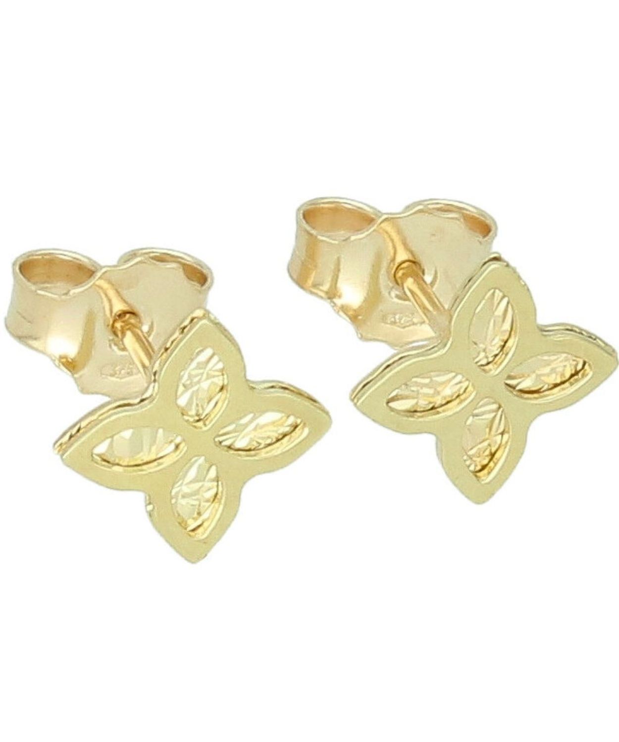 Złote Kolczyki Kwiatki 375 Delikatne 0,7 cm 1,09 g (2).jpg