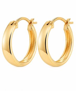 Złote Kolczyki Koła 375 Gładkie na Zatrzask 1,3 cm Au.klc.jpg