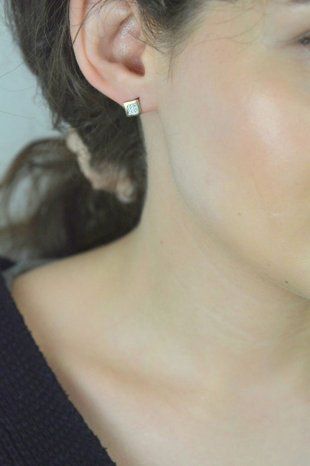 Kolczyki złote kwadraciki w cyrkonie pr 333, DIA-KLC-1586-333.jpg