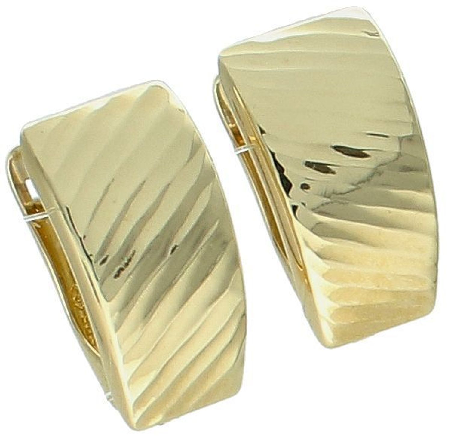 Kolczyki złote zap.ang. blaszki grawerowane próba 585, DIA-KLC-1596-585 Eleganckie złote kolczyki w formie grawerowanych blaszek to klasyczny i stylowy dodatek, 1.jpg