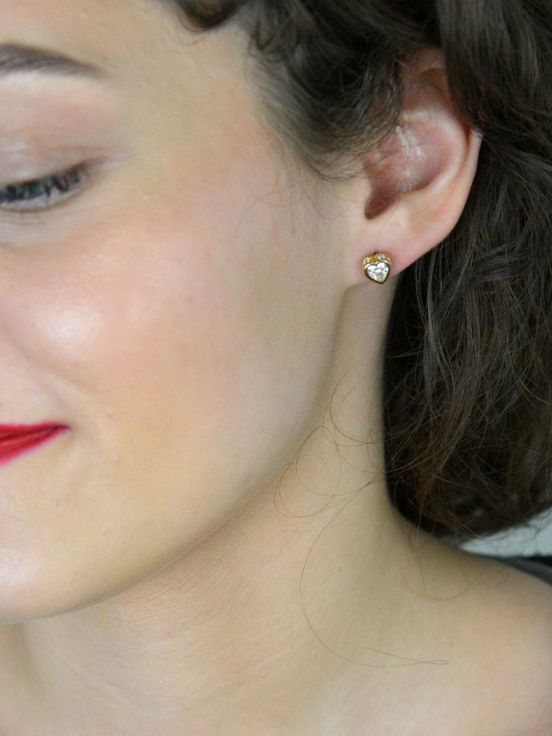 Kolczyki złote serce zdobione cyrkoniami pr 333, DIA-KLC-1602-333.jpg