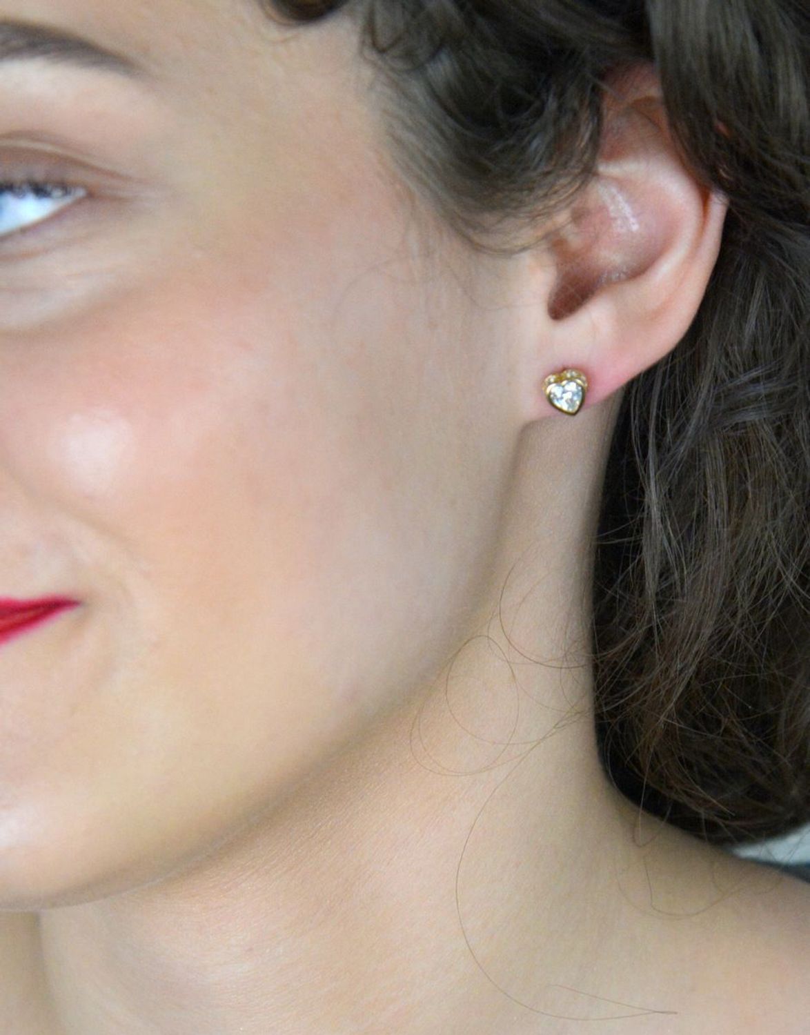 Kolczyki złote serce zdobione cyrkoniami pr 333, DIA-KLC-1602-333.jpg