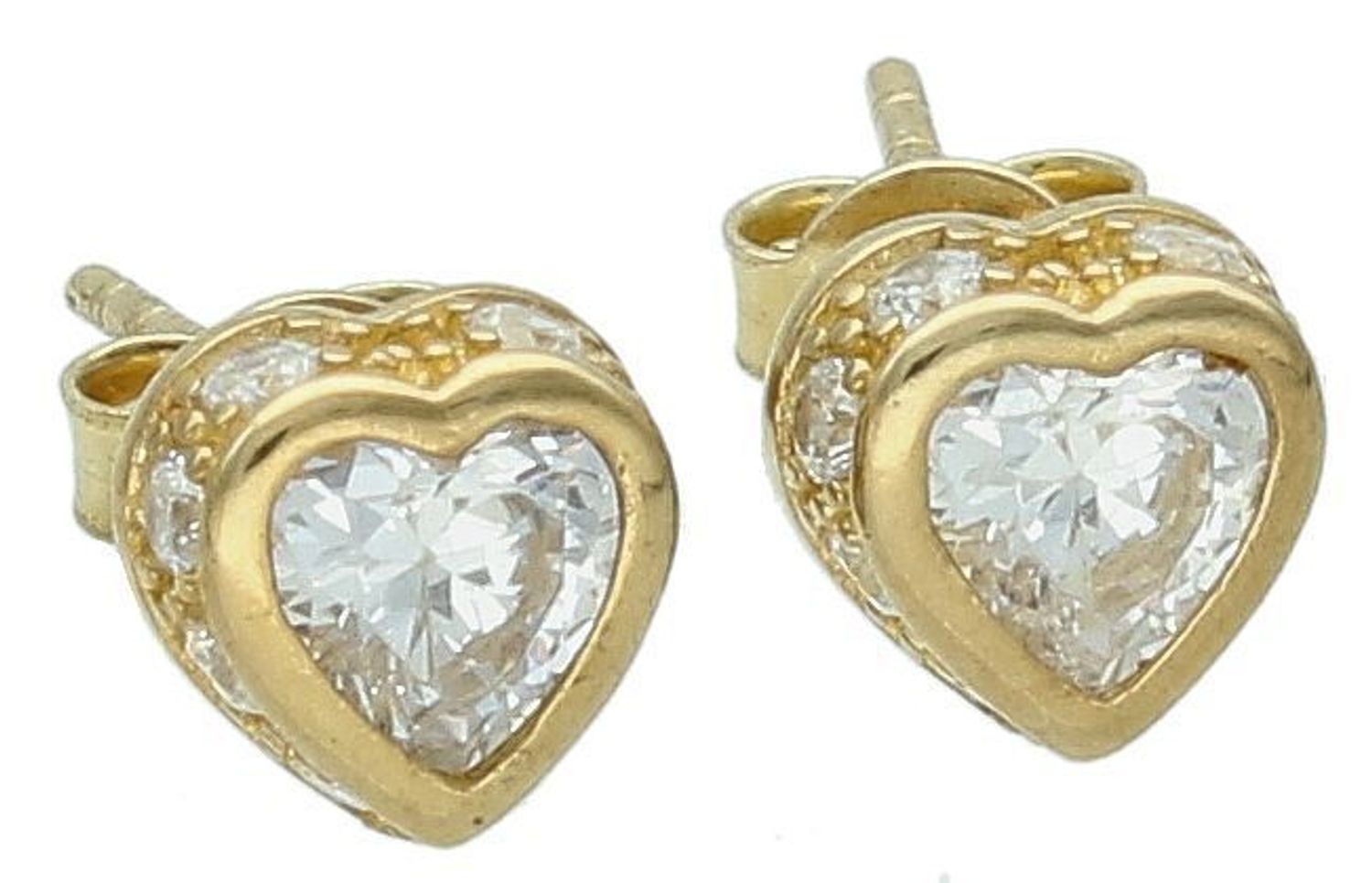 Kolczyki złote serce zdobione cyrkoniami pr 333, DIA-KLC-1602-333.jpg