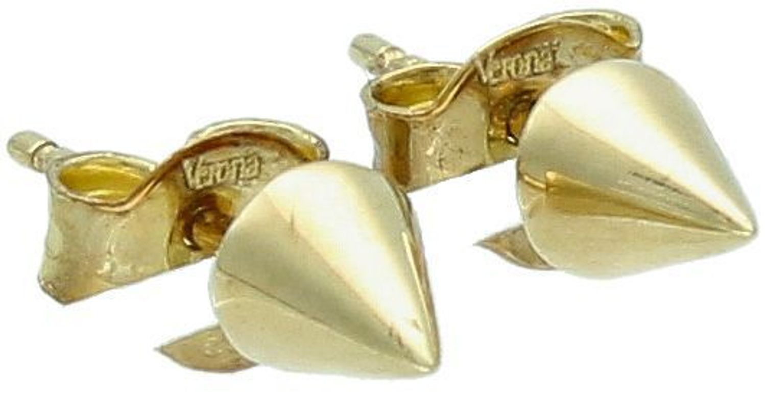 Złote kolczyki w kształcie grotu  DIA-KLC-1641-333. Złote kolczyki o gładkiej powierzchni w kształcie grotów. Delikatne kolczyki wykonane z wysokiej jakości złota próby 333 idealne na prezent 1.jpg