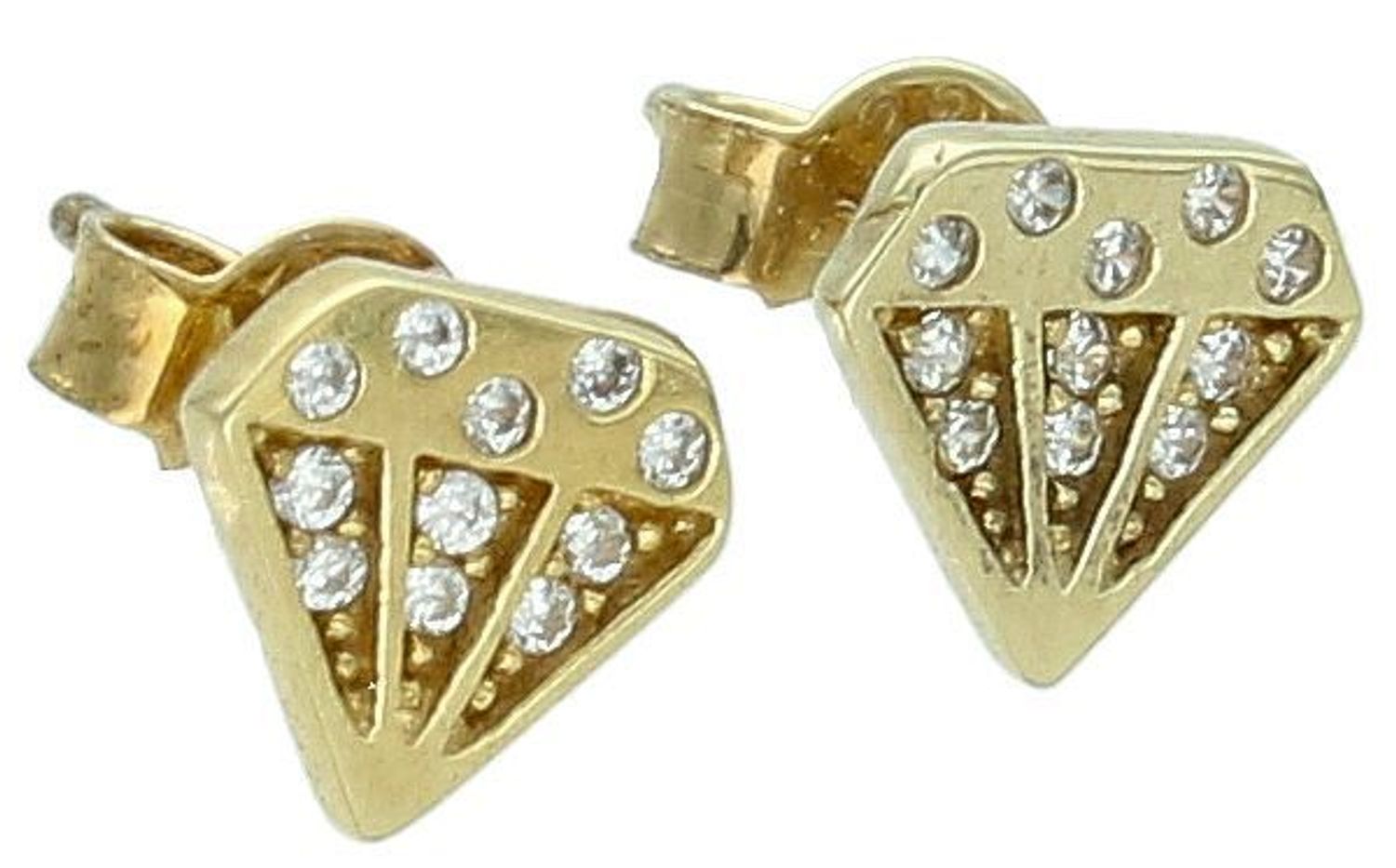 Kolczyki złote diamencik z cyrkoniami pr 333, DIA-KLC-1648-333.jpg