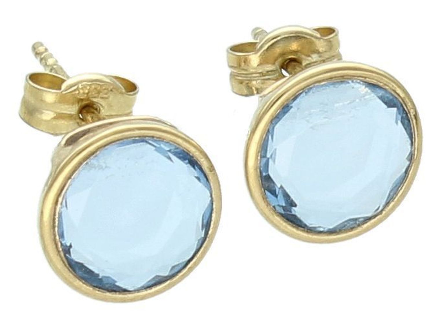 Kolczyki złote okrągłe Topaz pr 333, DIA-KLC-1653-333.jpg