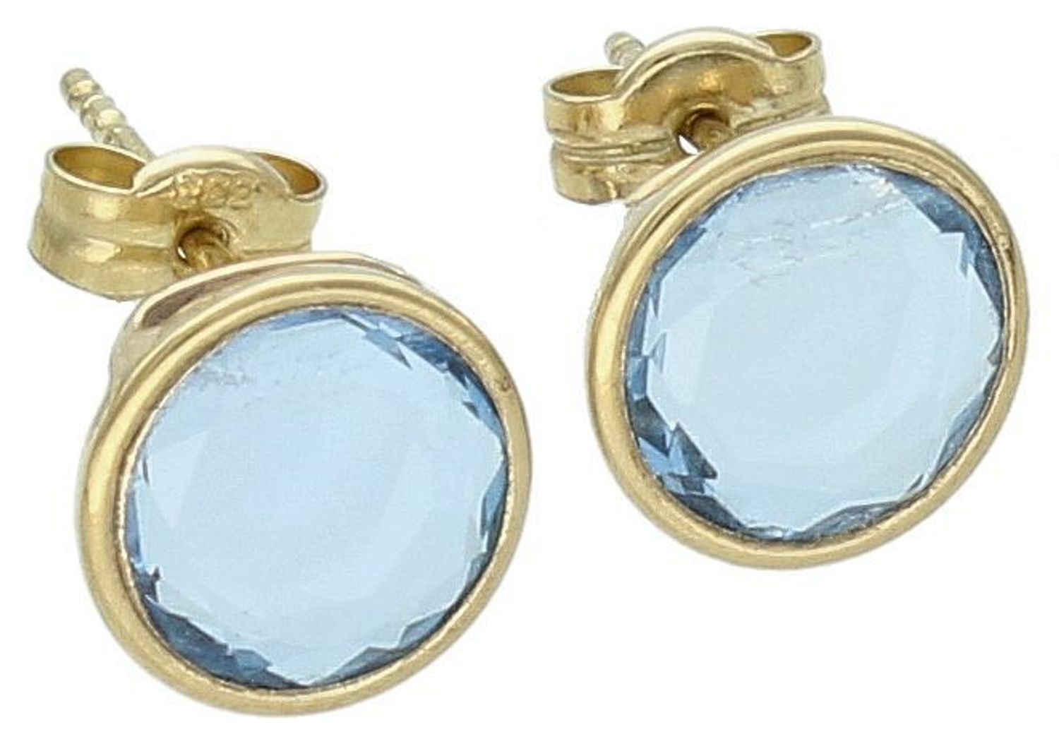 Kolczyki złote okrągłe Topaz pr 333, DIA-KLC-1653-333.jpg