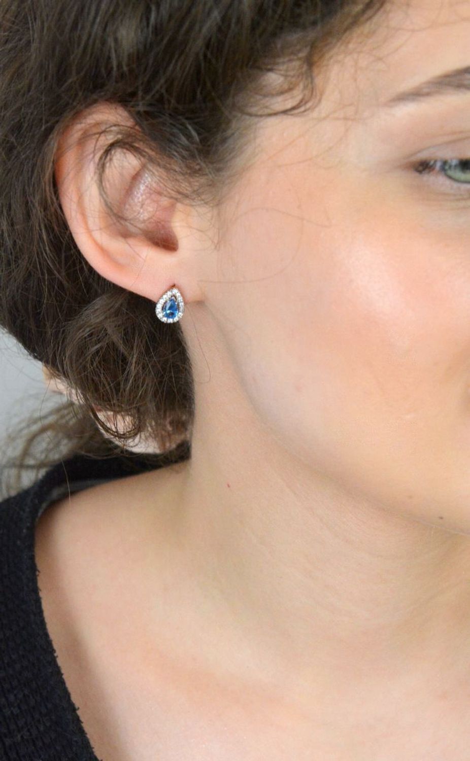 Kolczyki złote łezki z niebieskimi i białymi cyrkoniami pr 333, DIA-KLC-1654-333 Au.jpg