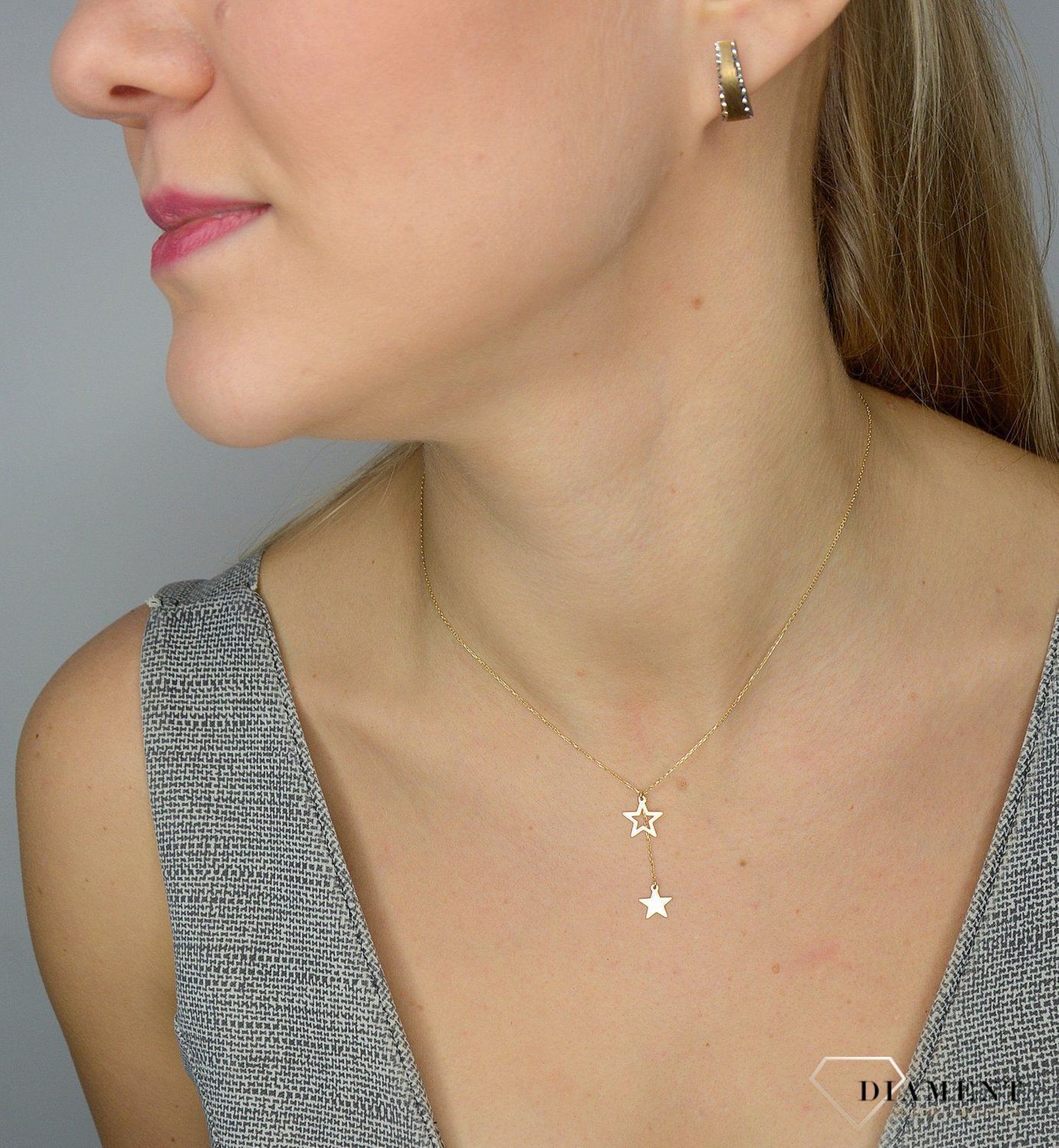 Złote kolczyki 333 połączenie białego i żółtego złota DIA-KLC-1670-333 💎 Złote kolczyki wykonane z najwyższej jakości złota próby 333.jpg