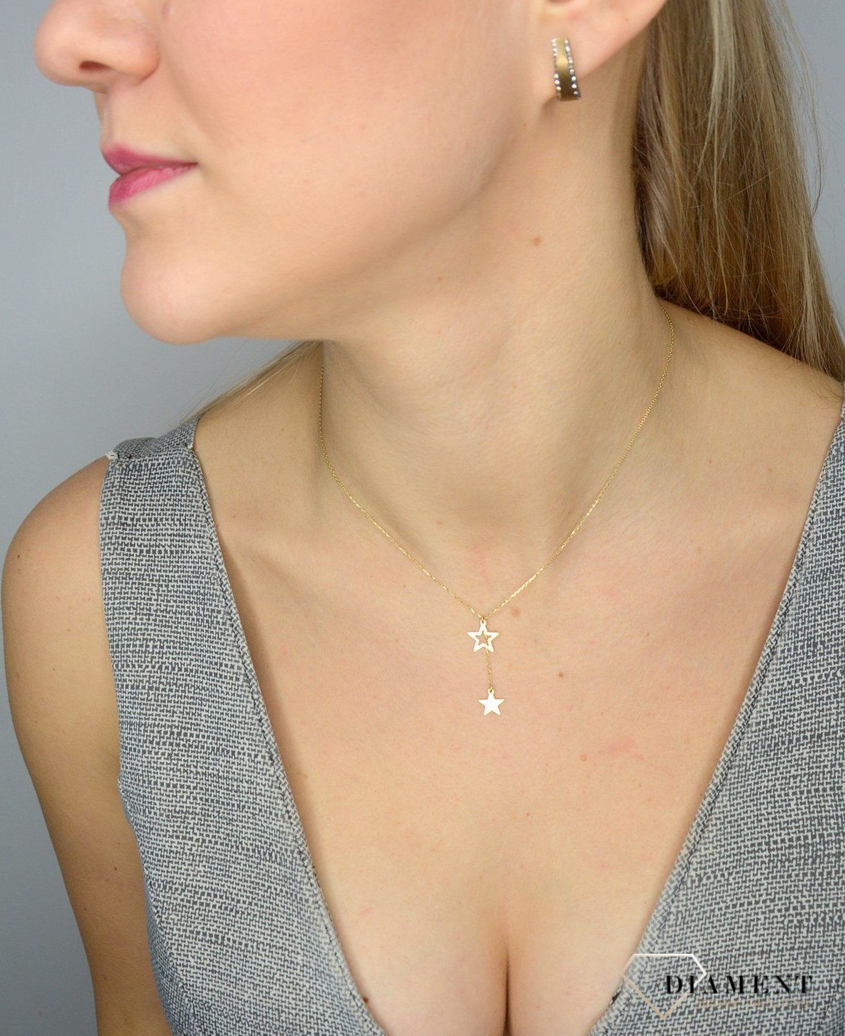 Złote kolczyki 333 połączenie białego i żółtego złota DIA-KLC-1670-333 💎 Złote kolczyki wykonane z najwyższej jakości złota próby 333.jpg