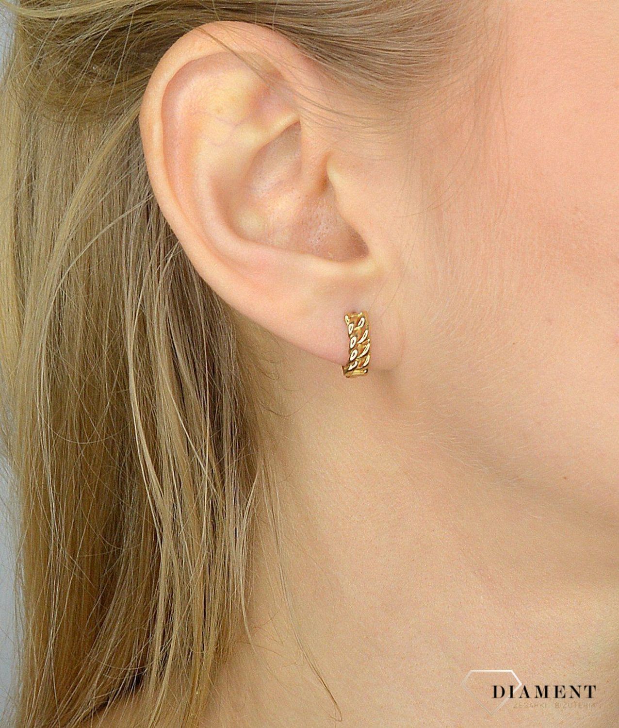 Złote kolczyki 333 zaplatany warkocz DIA-KLC-1676-333 ✓ Kolczyki złote w Sklepie z Biżuterią zegarki-diament.pl✓.jpg