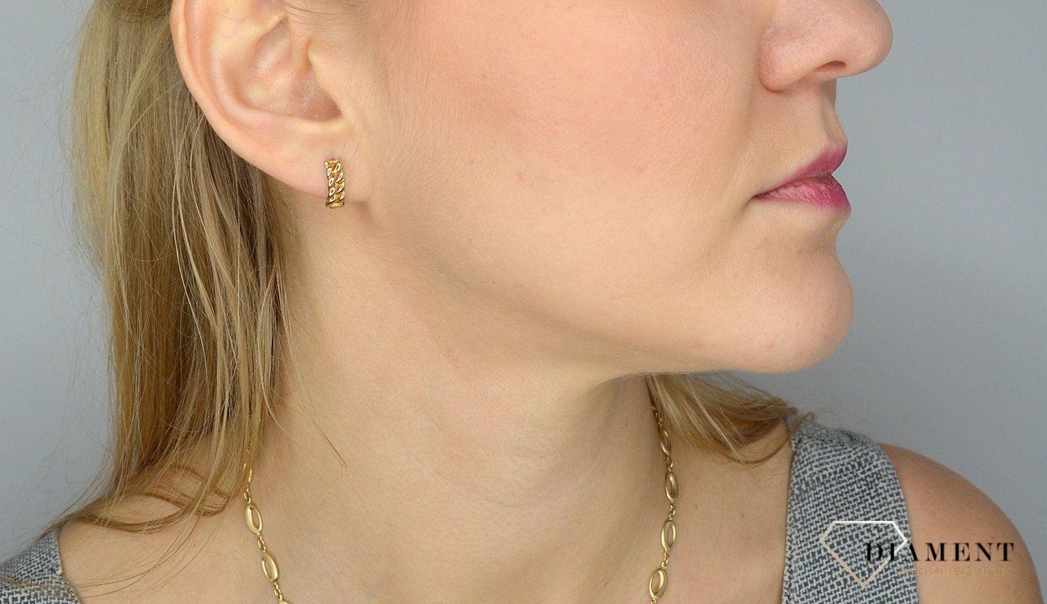 Złote kolczyki 333 zaplatany warkocz DIA-KLC-1676-333 ✓ Kolczyki złote w Sklepie z Biżuterią zegarki-diament.pl✓.jpg