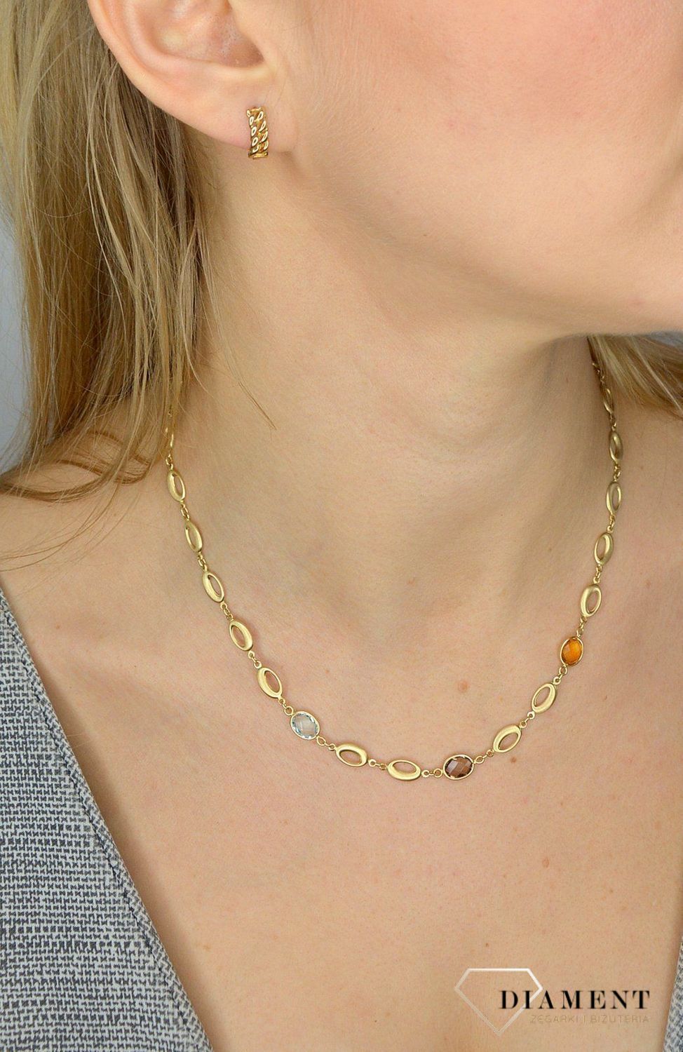 Złote kolczyki 333 zaplatany warkocz DIA-KLC-1676-333 ✓ Kolczyki złote w Sklepie z Biżuterią zegarki-diament.pl✓.jpg