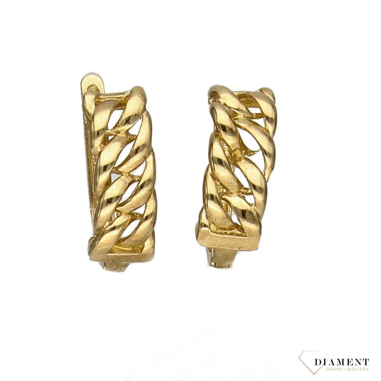 Złote kolczyki 333 zaplatany warkocz DIA-KLC-1676-333 ✓ Kolczyki złote w Sklepie z Biżuterią zegarki-diament.pl✓.jpg