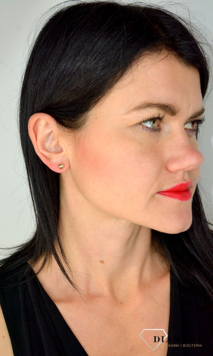 piekne-duze-zlote-kolczyki-kulki-585-6-mm-Złote kolczyki przy uchu pełne kulki 6 mm na sztyft DIA-KLC-1685-333 6mm..jpg