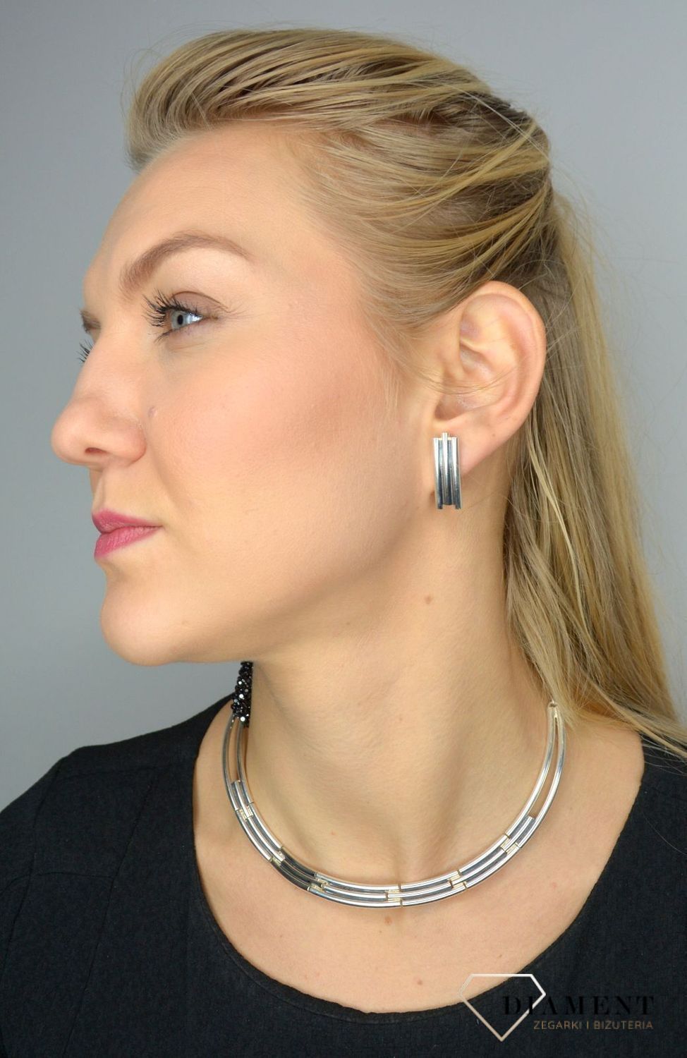 Srebrne kolczyki 585 połączone patyczki DIA-KLC-1716-925.jpg