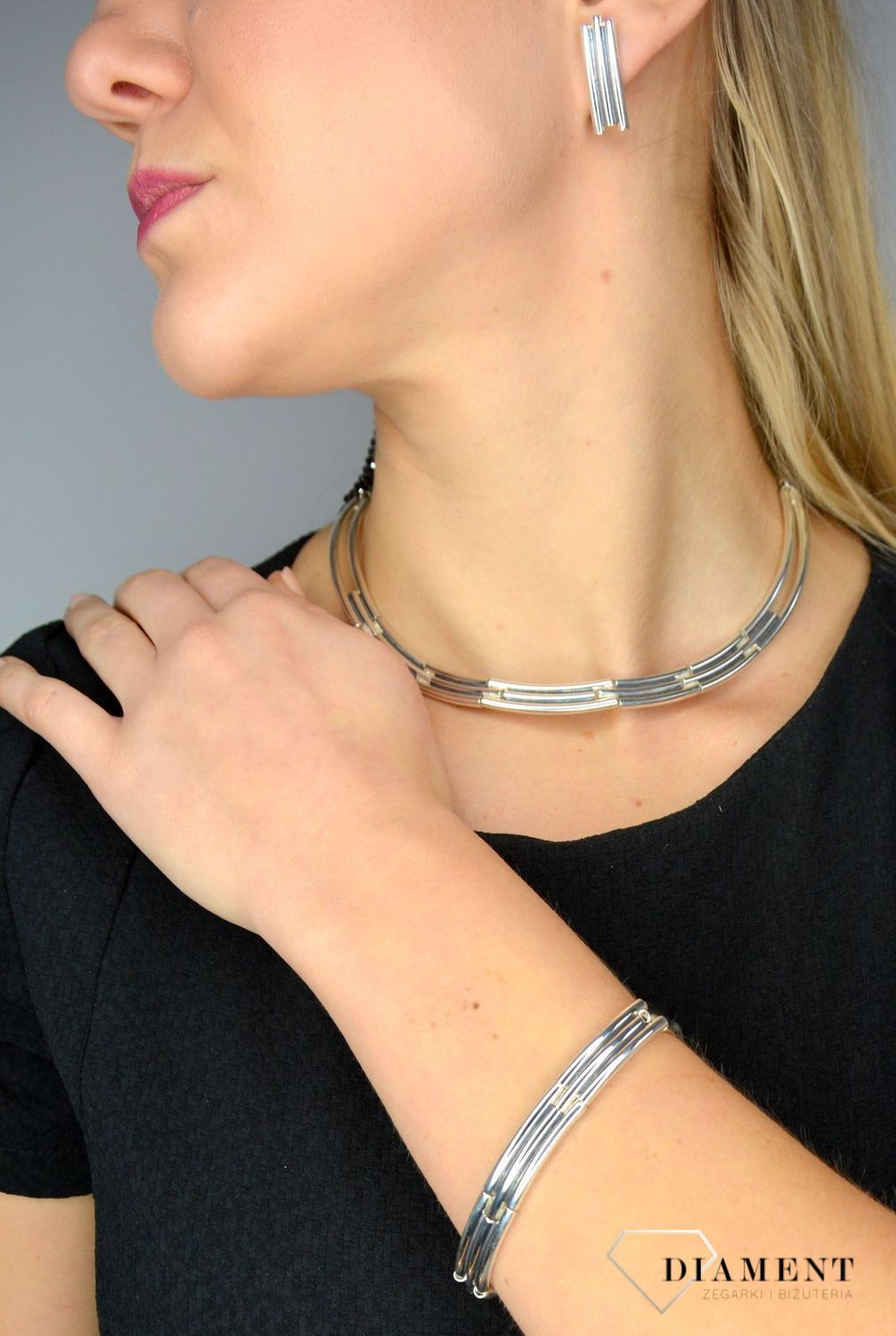 Srebrne kolczyki 585 połączone patyczki DIA-KLC-1716-925.jpg